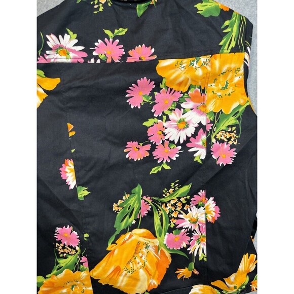 Morgan Cole Women’s Floral Button Up Jacket Black‎ With Floral AOP Size Medium - Picture 11 of 11